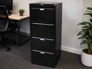 Precision: PR6725  Black Precision Classic 4 Drawer Filing Cabinet