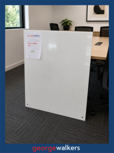 Visual Displays: WHITEBOARD GLASS 1200 x 900MM WALL MOUNT