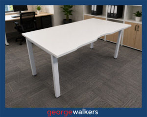 DESK – COMMERCIAL – WHITE – 1600MM – PR6830