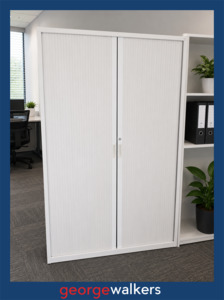 Cupboards 1: TAMBOUR – STORAGE – WHITE – 1930MM – PR6834