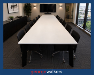 Boardroom: BOARDROOM TABLE – COMMERCIAL – WHITE – 5000 x 1200MM – PR6815