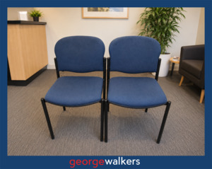 Lunchroom: Visitor Chair - Stackable - Commercial Grade - Blue - PR6782