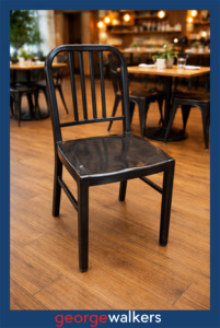 Lunchroom: Cafe Chair - Cintesi - Industrial Design - Black Metal - PR6568