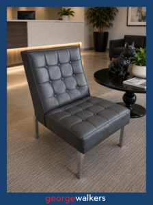 CHAIR – RECEPTION – BUTTON BACK – BLACK – PR6827