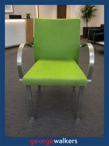 RECEPTION CHAIR – SEGIS BARTOLI DESIGNER – GREEN – RRP $700+ – PR6813