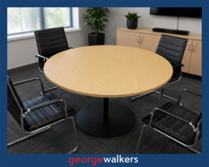 MEETING TABLE – 1200 ROUND – COMMERCIAL – WOODGRAIN – PR6809