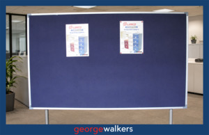 Noticeboard - Velvet - 1800 x 900mm - Blue - N80250