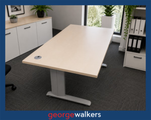 Desks: DESK – COMMERCIAL – MAPLE – 1800MM – PR6868