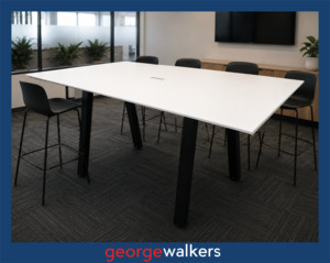 BAR LEANER – HARROWS - MEETING TABLE – 2000MM - WHITE – PR6857
