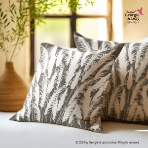 Beige & White Throw Pillows 4 Sizes Coastal Sand Dune White Pampas Silhouett&hellip;
