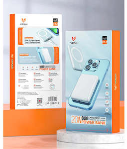 VFAN- 5000 mAh Power Bank- Wireless charging Power bank 15W Output