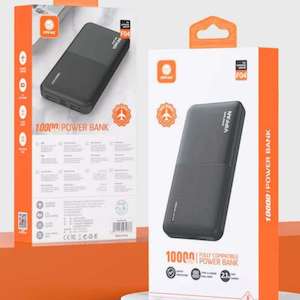 10000 mAh Power Bank with 2.1A Fast Charger, 2 USB Output Port, Type-C Input