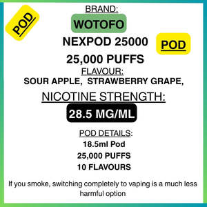 Wotofo Nexpod 25K Replacement Pods – Getavape NZ