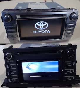 Repair Radios Climate Control Clock: Toyota Hilux Highlander Kulger Radio unit touch screen - Broken LCD, display faulty repair service.  Digitizer repair.