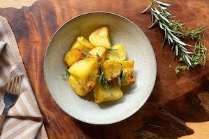 Crispy duck fat potatoes