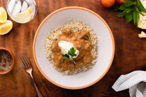 Beef and mushroom stroganoff