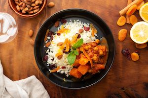 Main Dishes: Chickpea and pumpkin tagine