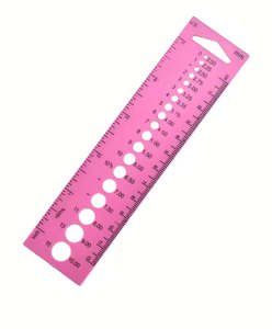 Gauges And Rulers: Needle Gauge Ruler - Pink