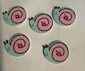 Buttons: Buttons - Snails - Blue