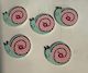 Buttons - Snails - Blue