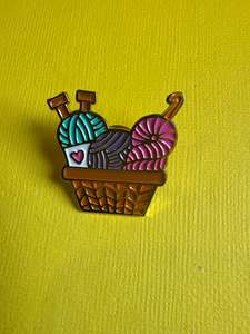 All: Enamel Pin - Yarn Basket
