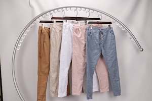 Wednesday Lulu: WL - Blue Cotton Summertime Pants