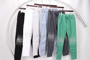 WL - Viscose & Bling Pants - White