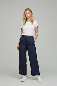 Bittermoon: Bittermoon Navy Linen Pant