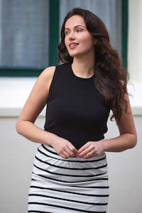 Charlo By Augustine: Emma Knit Top - Black