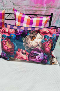 Get It On: Velvet Pillow Case - Peony Jewel