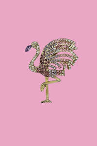 Get It On: Fluttering Flamingo Brooch