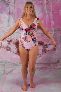 Swimwear: AS - Swim Scarf Wrap- Dahlia Gingham