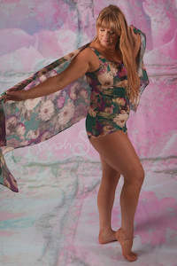 Swimwear: AS - Swim Scarf Wrap - Lover's Bouquet