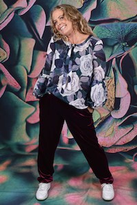 Pants: Vesta Vena Pant - Burgundy