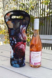 Homewares: AS Neoprene Wine Bag - Fruitful Rose