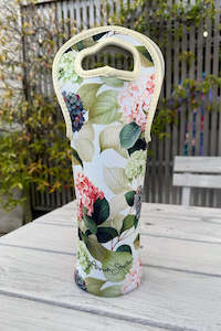 Homewares: AS Neoprene Wine Bag - Hydrangea Pretty