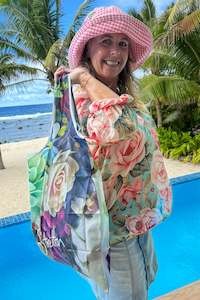 Bags: Large Reusable Bag -Peony Love