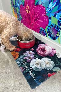 AS - Computer Desk Mat - Midnight Floral Waltz