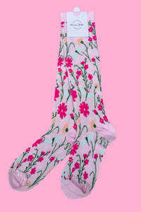 Annah Stretton: AS - Compression Socks - Blush Meadow