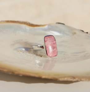 Fabuleux Vous 1: La Stèle Rhodochrosite Rectangle Ring