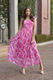 Gisele Maxi Dress - Chiffon Floral Pink