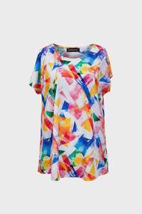 Bittermoon: Bittermoon Scoop Hem Top - Flash