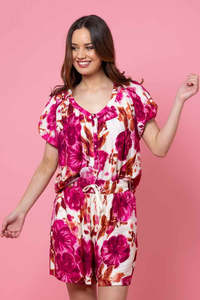 Charlo By Augustine: Paloma Short - Pink Floral