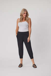 Kylie Side Pocket Harem Pant - Black
