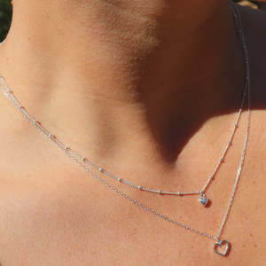 Fabuleux Vous 1: The Heart Series Double Chain Heart Necklace