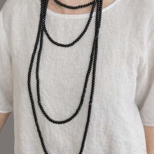 Fabuleux Vous 1: Black Edit Bead Long Necklace
