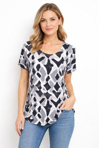 Bittermoon: Bittermoon Scoop Hem Top - Night
