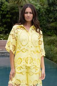 Amaya: Liam Embroidered Shirt - Butter Yellow