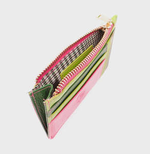 Second Nature Leather: "Happy" Multi Card/Coin Wallet