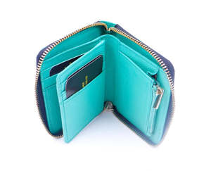 Zipped Leather Wallet - Cards, Coins, Notes